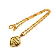 Chanel Vintage Pre-owned Metall halsband Yellow, Dam