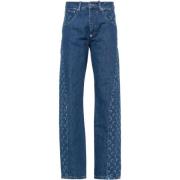 Marine Serre Straight Jeans Blue, Dam