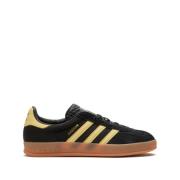 Adidas Inomhus Gazelle Sneakers Svart Gul Gummi Black, Herr