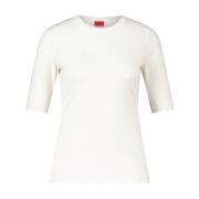 Hugo Boss Mjuk Bomull T-shirt för Vardagsbruk White, Dam