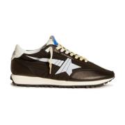 Golden Goose Svarta Lädersneakers med Silverdetaljer Black, Dam