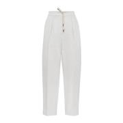 Brunello Cucinelli Vita Casual Byxor för Män White, Dam