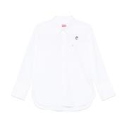 Kenzo Vit Button-Up Skjorta Långärmad White, Dam