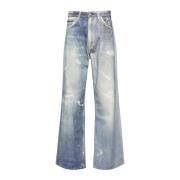 Our Legacy Digital Denim Print Jeans Blue, Herr