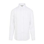 Brunello Cucinelli Vit Linneskjorta Elegant Stil White, Herr