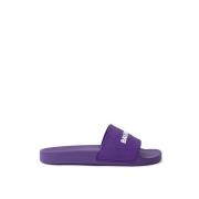 Balenciaga Vita 3D Gummipoolside Sandaler Purple, Herr