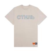 Heron Preston Logo Strass Bomull T-shirt Grå/Blå Gray, Herr