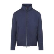 Brunello Cucinelli Blå Ulljacka Ss25 Blue, Herr