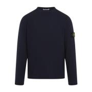 Stone Island Navy Blue Crew Neck Sweater Blue, Herr