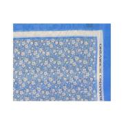 Ermanno Scervino Silk Chiffong Blommig Scarf Blue, Dam