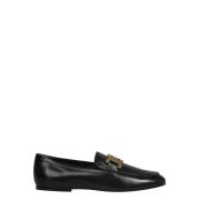 Tod's Kedja Horsebit Läder Loafers Black, Dam