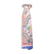 Etro Blommig silkeschal Elegant accessoar Multicolor, Dam