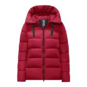 BomBoogie Nylon Dunjacka med Huva Red, Dam