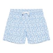 Fedeli Polyester Badshorts med Elastiskt Bälte Blue, Herr