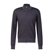 Gran Sasso Ull Kofta Rak Modell Mjuk Stickning Gray, Herr