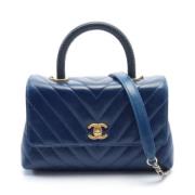 Chanel Vintage Pre-owned Laeder handvskor Blue, Dam