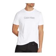 Calvin Klein Vit Bomull Logo T-shirt White, Herr