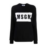 Msgm Casual Sweatshirt 99C Black, Dam