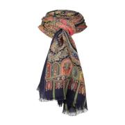 Etro Lyxig Cashmere-Silke Sjal Multicolor, Dam