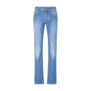 Jacob Cohën Slim Fit Jeans med broderade fickor Blue, Herr