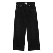 Citizens of Humanity Regular Fit Denim Jeans Black, Dam