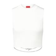 Hugo Boss Elegant Ribbstopp med Kedjedetalj White, Dam