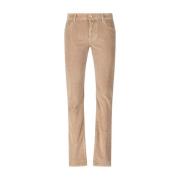 Jacob Cohën Slim Fit Cordbyxor med Ficka Brown, Herr