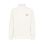 Carhartt Wip Amerikansk Script Half Zip Pullover Beige, Herr