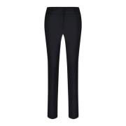 Patrizia Pepe Slim Fit Byxor Elastiskt Tyg Black, Dam