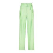 Marc Cain High-Waist Linnebyxor med Breda Ben Green, Dam