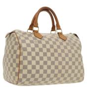 Louis Vuitton Vintage Pre-owned Canvas handvskor White, Dam