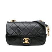 Chanel Vintage Pre-owned Laeder axelremsvskor Black, Dam