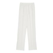 Twinset Broderade Straight Leg Byxor White, Dam