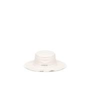 Jacquemus Vit Explorer Fransad Kant Hatt White, Dam