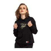 Tommy Hilfiger Svart Oversize Loungewear Sweatshirt Black, Dam