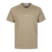 Stone Island Avslappnad Bomull T-shirt Beige, Herr