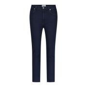 Citizens of Humanity Hög Midja Straight Crop Jeans Blue, Dam