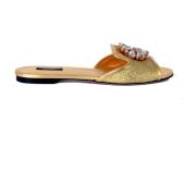 Dolce & Gabbana Dam Glittriga Sandaler Yellow, Dam