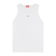 Diesel Tanktop med mini D-logopatch White, Herr