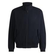 Hugo Boss Elastisk Bomulls Jacka med Twill-struktur Blue, Herr