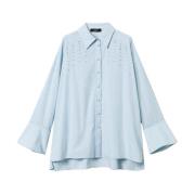 Twinset Stiligt Skjortset Blue, Dam