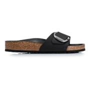 Birkenstock Madrid Sandaler med Stort Spänne Black, Dam