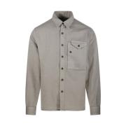 C.p. Company Vintage Khaki Logo Skjorta Gray, Herr