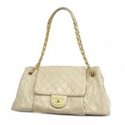 Chanel Vintage Pre-owned Laeder axelremsvskor White, Dam