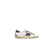 Golden Goose Glitter Stjärna Röd Häl Sneakers White, Dam