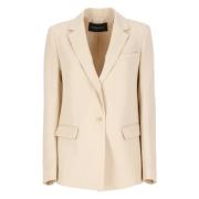 Fabiana Filippi Rosa Ull Linne Blazer Kvinna Pink, Dam