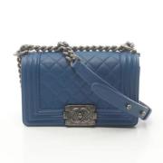 Chanel Vintage Pre-owned Tyg chanel-vskor Blue, Dam