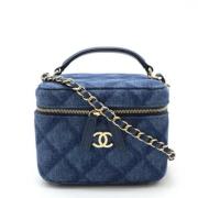 Chanel Vintage Pre-owned Laeder handvskor Blue, Dam