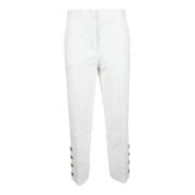 Twinset Elegant Stretchy Viscose Blend Pants White, Dam