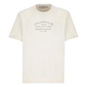 Golden Goose Vit Bomull T-shirt med Logotyp White, Herr